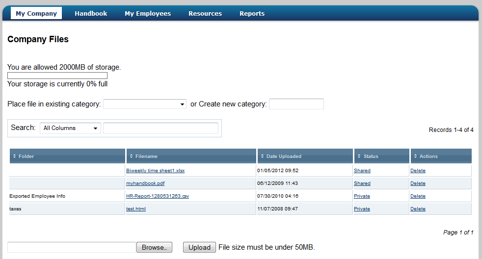 Cloud Storage of Documents